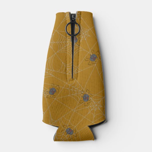 ハロウィンスパイダーズくもの巣とカボチャ ボトルクーラー (裏面)