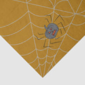 ハロウィンスパイダーズくもの巣とカボチャ 薄葉紙 (詳細)