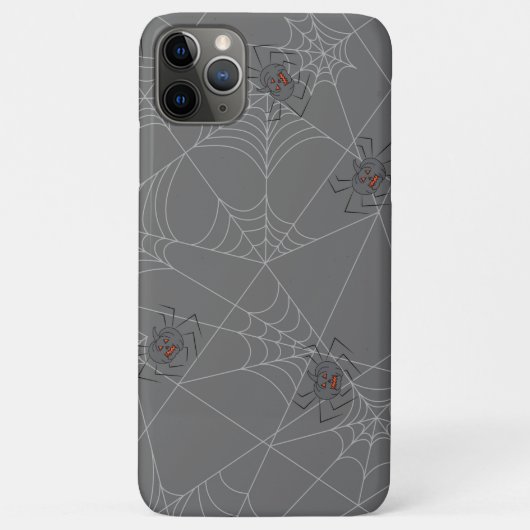 ハロウィンスパイダーズくもの巣とカボチャ Case-Mate iPhoneケース (裏面)