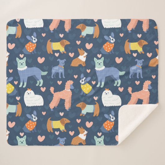 ハロウィンスパイダーズくもの巣:シームレスパターン シェルパブランケット (正面(横))