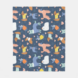 ハロウィンスパイダーズくもの巣：シームレスパターン フリースブランケット