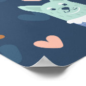 ハロウィンスパイダーズくもの巣：シームレスパターン ポスター (角)