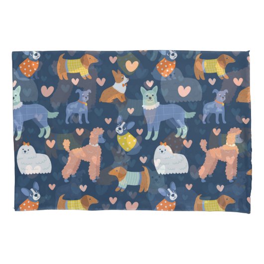 ハロウィンスパイダーズくもの巣:シームレスパターン 枕カバー (正面)