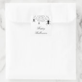 ハロウィンスパイダーズ不気味白黒 スクエアシール (バッグ)