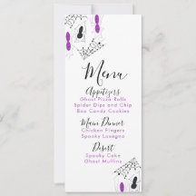 ハロウィンスパイダードードルバースデーパーティーメニュー