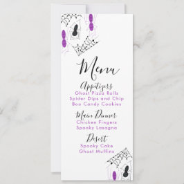 ハロウィンスパイダードードルバースデーパーティーメニュー シーズンカード