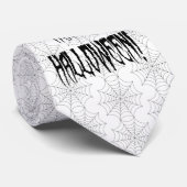 ハロウィンスパイダーフィンガーとくもの巣 ネクタイ (ロール)