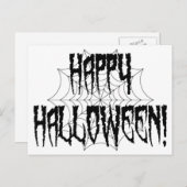 ハロウィンスパイダーフィンガーとくもの巣 ポストカード (正面/裏面)