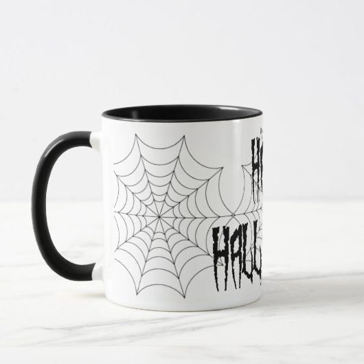ハロウィンスパイダーフィンガーとくもの巣 マグカップ (左)