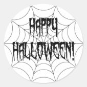 ハロウィンスパイダーフィンガーとくもの巣 ラウンドシール (正面)