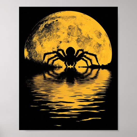 ハロウィンスパイダーフルムーン怖不気味い衣装Pa ポスター (正面)