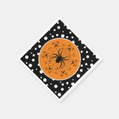 ハロウィンスパイダー紙ナプキンス スタンダードカクテルナプキン (角)