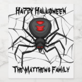 ハロウィンスパイダー ワインラベル (シングルラベル)