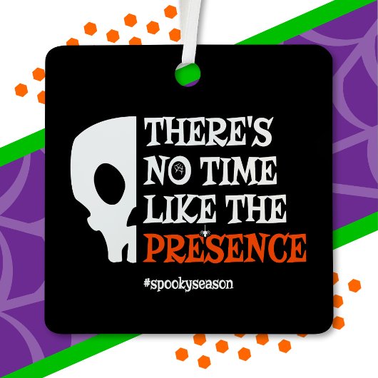 ハロウィンスピリット不気味スカル面白いハロウィーン メタルオーナメント
