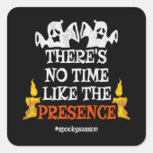 ハロウィンスピリット怖い幽霊面白いハロウィーン スクエアシール (正面)