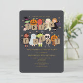 ハロウィンスプロック衣装バースデーパーティー 招待状 (スタンド正面)