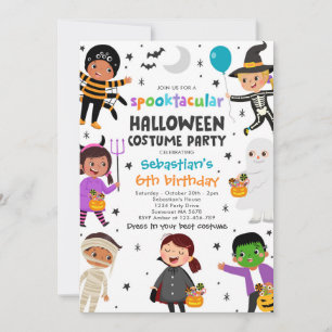 ハロウィンスプロック衣装バースデーパーティー 招待状