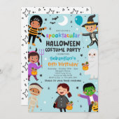 ハロウィンスプロック衣装バースデーパーティー 招待状 (正面/裏面)