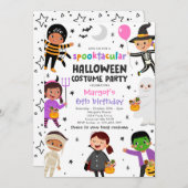 ハロウィンスプロック衣装バースデーパーティー 招待状 (正面/裏面)