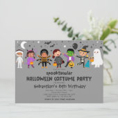 ハロウィンスプロック衣装バースデーパーティー 招待状 (スタンド正面)