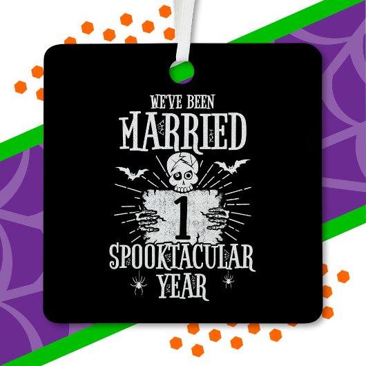 ハロウィンスプークタキュラー1周年結婚記念日 メタルオーナメント