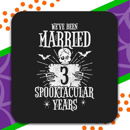 ハロウィンスプークタキュラー3周年結婚記念日 スクエアシール