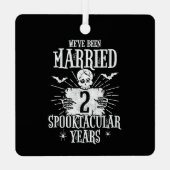 ハロウィンスプークタキュラー 2周年結婚記念日 メタルオーナメント (裏面)