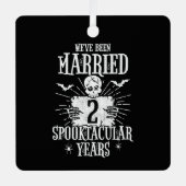 ハロウィンスプークタキュラー 2周年結婚記念日 メタルオーナメント (正面)
