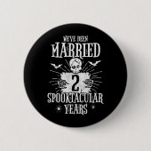 ハロウィンスプークタキュラー 2周年結婚記念日 缶バッジ (正面)