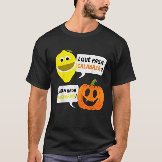 ハロウィンスペインのコスのカラバザパンプキンことわざ Tシャツ (正面)