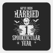 ハロウィンスペクタキュラー1周年結婚記念日 スクエアシール (正面)