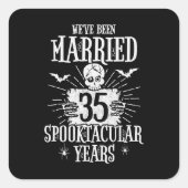 ハロウィンスペクタキュラー35周年結婚記念日 スクエアシール (正面)