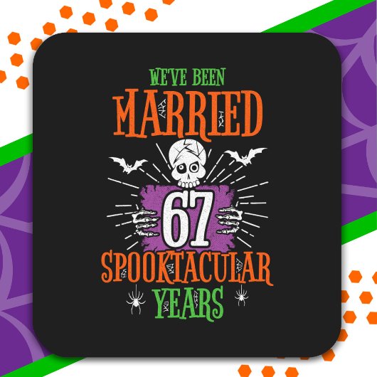 ハロウィンスペクタキュラー67周年結婚記念日 スクエアシール