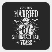 ハロウィンスペクタキュラー67周年結婚記念日 スクエアシール (正面)