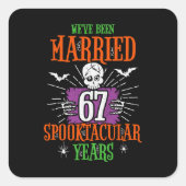 ハロウィンスペクタキュラー67周年結婚記念日 スクエアシール (正面)