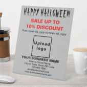ハロウィンセール　グレー　ペデスタル　サイン 台座サイン (インサイチュ)