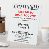 ハロウィンセール 白い台座の看板 台座サイン (インサイチュ)