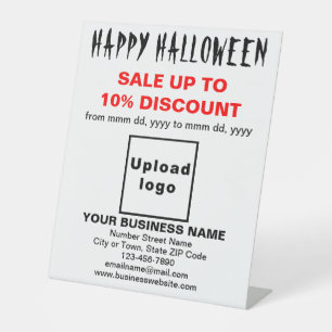 ハロウィンセール 白い台座の看板 台座サイン