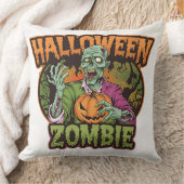 ハロウィンゾンビとカボチャ装飾用クッション不気味: クッション (ブランケット)
