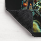ハロウィンゾンビのユーモアあふれる猫の自撮り マウスパッド (コーナー)