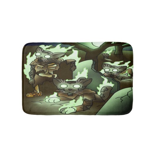 ハロウィンゾンビキャッツ バスマット (正面)