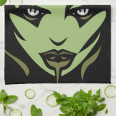 ハロウィンゾンビタオルハカッコいいロウィーンティータオル キッチンタオル (折り畳み)