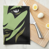 ハロウィンゾンビタオルハカッコいいロウィーンティータオル キッチンタオル (四つ折り)