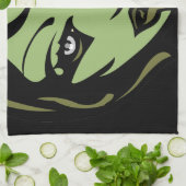 ハロウィンゾンビタオルハカッコいいロウィーンティータオル キッチンタオル (折り畳み)