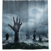 ハロウィンゾンビハンドリーバワーシャワーカーテン シャワーカーテン (正面)