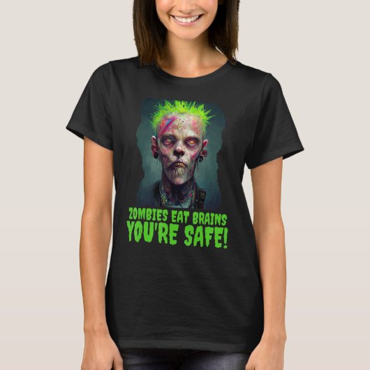 ハロウィンゾンビパンクホラーパーティー衣装 Tシャツ (正面)