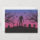 ハロウィンゾンビパーティーアポ完全に死んでいなカリプス招待状 招待状 (裏面)