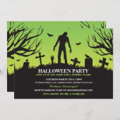 ハロウィンゾンビパーティー不気味アポカリプス招待状 招待状 (正面/裏面)