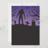 ハロウィンゾンビパーティー不気味墓地招待状 招待状 (裏面)