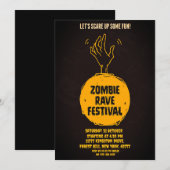 ハロウィンゾンビパーティー招待状 招待状 (正面/裏面)